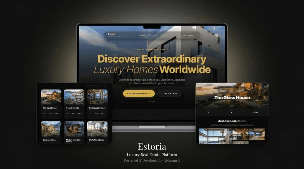 Estoria Luxury Real Estate Platform