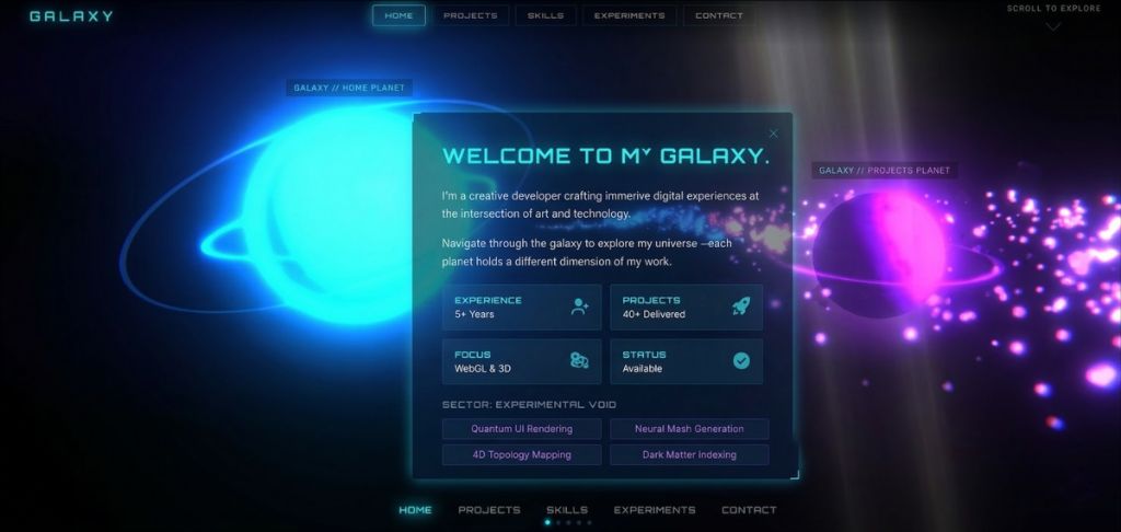 Galaxy Interactive Website